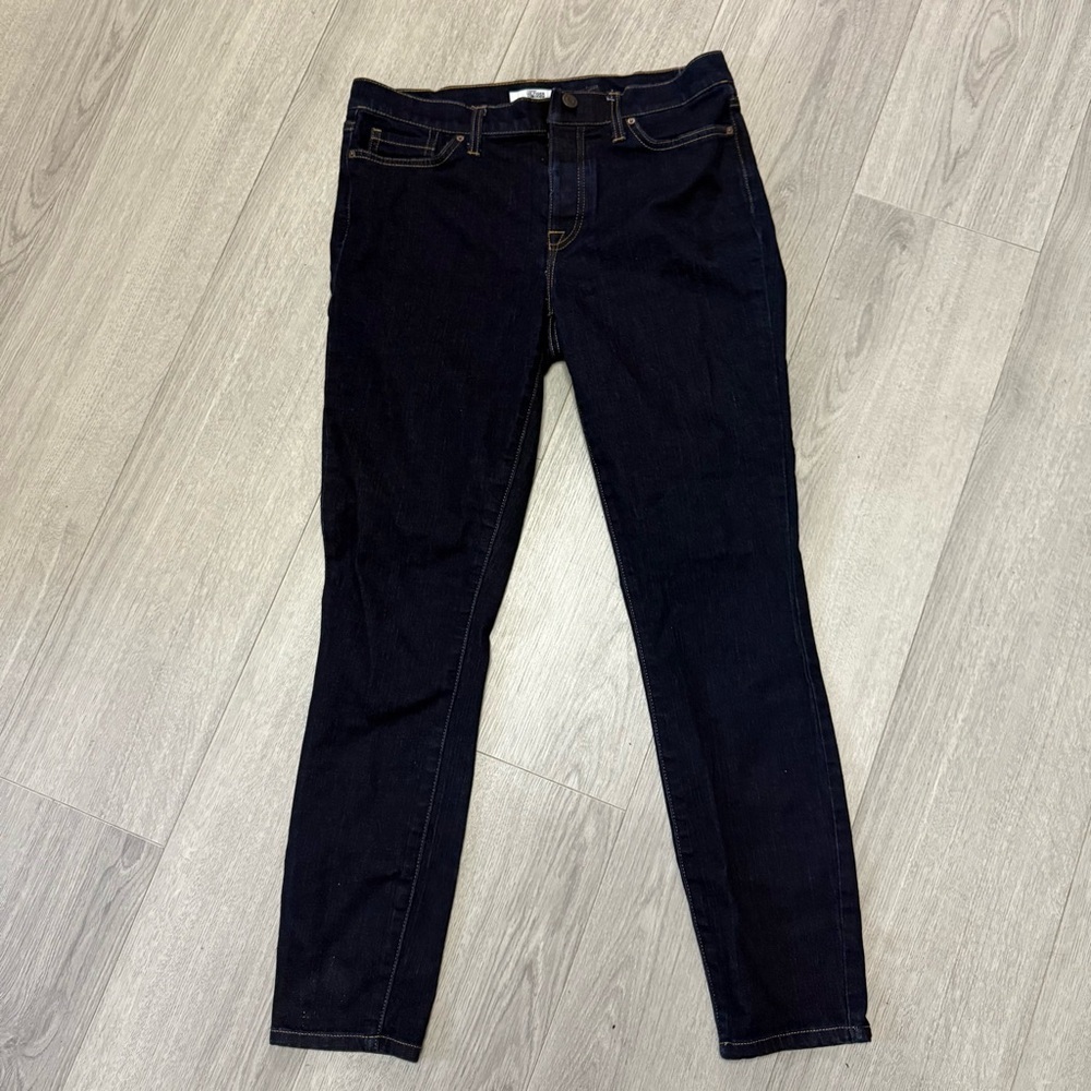 Tommy Hilfiger Womens Dark Blue Skinny Jeans Adjustable Waist Size 8 Indigo